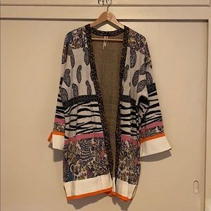 Anthropologie Zebra Paisley Print Cardigan